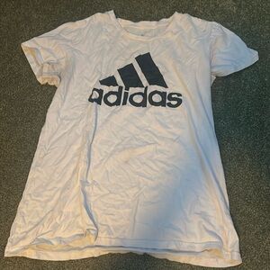 Adidas white tee shirt short sleeve size medium